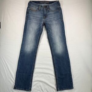 Cody James Jeans Mens 29x34 Blue Cotton Blend Slim Straight Leg Western Cowboy